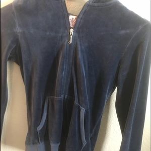 Navy blue juicy zip up